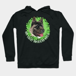 One Lucky American Akita Funny St. Patrick Dog Hoodie